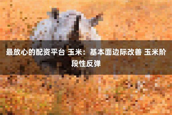 最放心的配资平台 玉米：基本面边际改善 玉米阶段性反弹