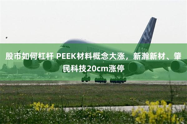 股市如何杠杆 PEEK材料概念大涨，新瀚新材、肇民科技20cm涨停