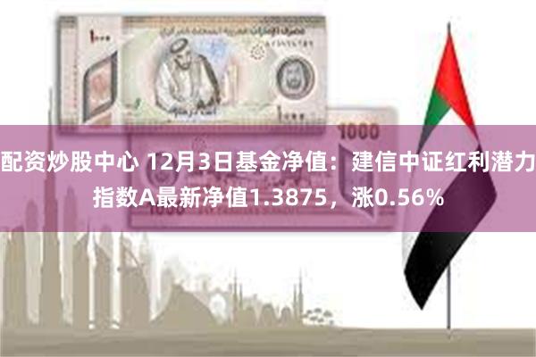 配资炒股中心 12月3日基金净值：建信中证红利潜力指数A最新净值1.3875，涨0.56%